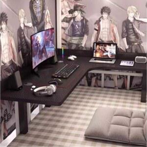 좌식 낮은 책상 컴퓨터 기역자 테이블 게이밍 코너 노트북