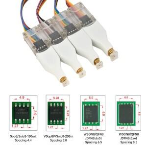 SOP8/WSON8/QDFN8 칩 다운로드 굽기 프로브 스프링 니들 플래시 버너케이블 간격 4.4/5.8/6.5/8.5