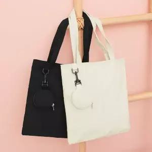 미콘 22249 국산 여성 심플 동전지갑 에코백 보조가방