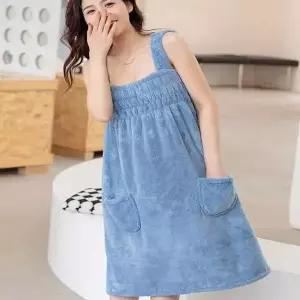 5컬러 흡수력 굿 포켓 밴딩원피스 샤워가운 목욕가운