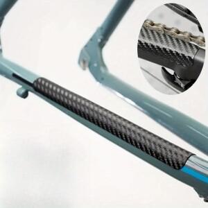 블랙 카본 섬유 자전거 체인 가드 프레임 스테이 프로텍터 MTB 케어 커버 사이클링 액세서리