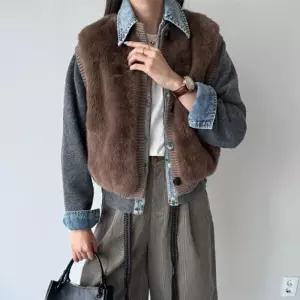 [릴룸]유니 페이크 퍼 밍크 베스트