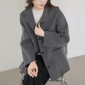 [마담4060]엄마옷 마담4060 모던베이직 핸드메이드하프울 여성 데일리 코트-RCO251200