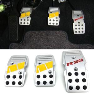 3pcs 엄마 스타일 R3000 수동 자동차 클러치 브레이크 가속기 풋 페달 연료 패드 대부분의 차량 antidesliz