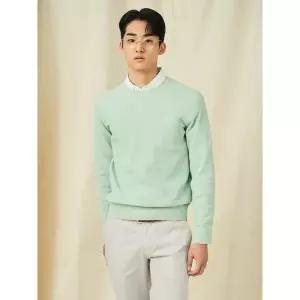 [빈폴멘]젠틀 라운드 니트 - 라이트 그린 (BC5151C05L)