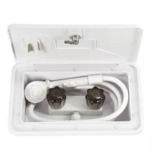 캠핑카 카라반 RV 액세서리 외부용 박스 샤워기 스위치 설치 야외 블랙A 온