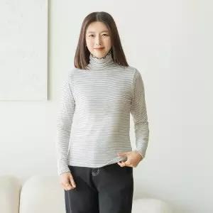 [마담4060]엄마옷 마담4060 단가라프릴폴라 데일리 여성티셔츠-RTE2511040-