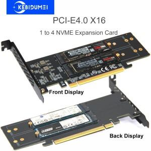 PCle4.0 X16 - 4xNVME M.2 확장 카드 SSD GEN4 PC 메인보드 X4 X8 (2230 2242 2260 호환)