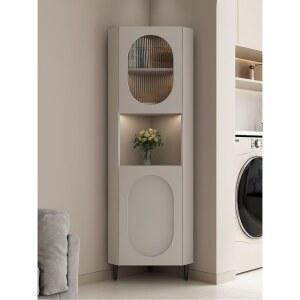 코너 수납장 모서리 럭셔리 책장 침실 삼각장 거실 선반 조립식