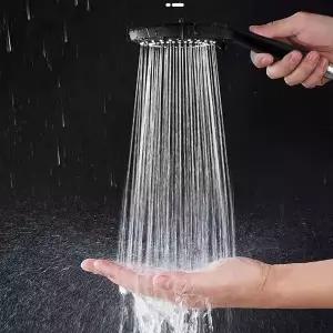 고수압 욕실 무광 대형 블랙 샤워기 헤드