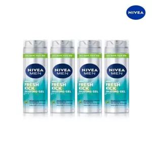 [니베아]니베아 맨 프레시 킥 쉐이빙 젤 200ml 4개