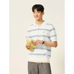 [빈폴멘]볼드 스트라이프 칼라넥 니트 - 아이보리 (BC5451C420)