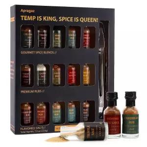 그릴 양념 선물 세트-15팩 남성용 독특한 향신료 및 다용도 바비큐 럽 남편 아빠 아들 엄마 요리사를 위한
