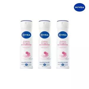 [니베아]니베아 데오드란트 스프레이 엑스트라 브라이트 200ml 3개