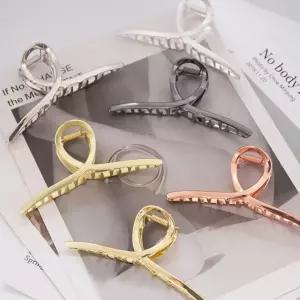 메탈 올림 헤어 장식 반 머리 집게 핀 1P 집게핀 헤어집게핀 머리집게핀 반머리집게핀