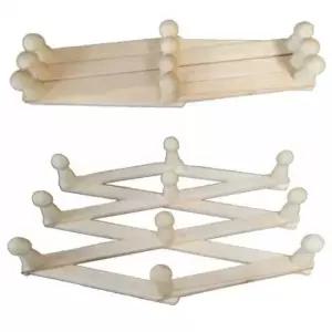 [JED] 모자걸이 늘어나는 벽부착 바지 원목자바라 옷걸이