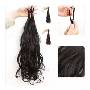 웨이브 밴드형  테일 가발 붙임 긴머리 헤어 여성 헤어가발 부분 롱웨이브가발