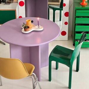 카페 파스텔 원형 사이드 티테이블 커피 협탁 테이블 거실 식탁