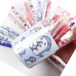 [문구/오피스] 필기구 신학기 귀여운 30개세트 통속에 까만펜 똑딱 0.5mm