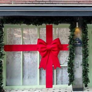 대형 리본 연말 할로윈 트리 유리 꾸미기 쇼윈도 문장식