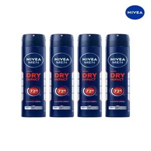 [니베아]니베아 맨 데오드란트 스프레이 드라이 임팩트 200ml 4개