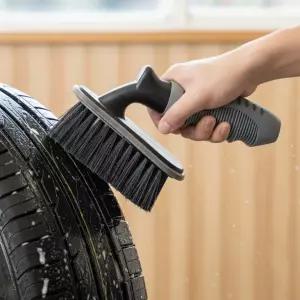 파보니 타이어 세척 브러쉬 세척솔 차량바퀴 세차솔 자동차 청소 브러시 휠 세차 (2개)