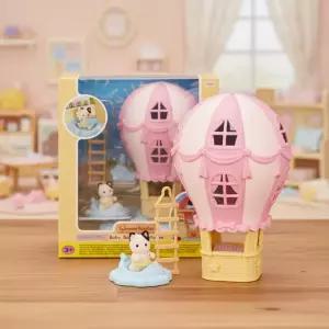 실바니안 패밀리 베이비랜드 열기구 하우스 턱시도고양이 인형 미니어처 인형의집 소품