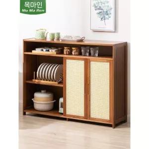 부엌장 주방수납장 원목 그릇 부엌인테리어 낮은