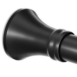 YNL 매트 블랙 샤워 커튼봉 36 84인치(3 7피트) 미끄럼 방지 드릴 스테인리스 스틸 스프링 텐션 커튼봉 욕실 창문 침실용 녹슨 샤워봉 조절 가능