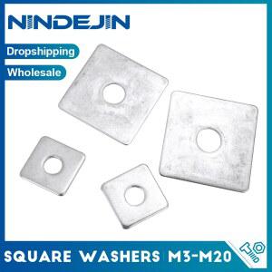 NINDEJIN 50PCS 사각 플레이트 와셔 M3 M6 M5 M4 M10 M8 M1