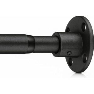 헤비 듀티 샤워 로드 욕실 옷장 방 칸막이 야외 파티오를 위한 산업용 샤워 커튼 로드 벽 장착 28 76 조절 가능한 샤워 폴 매트 블랙