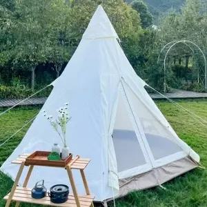 캠핑 텐트 티피 텐트 원터치 쉘터 아웃도어 4인용 사계절 인디언 차량용