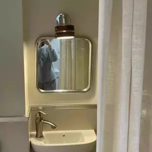 욕실 스테인레스 벽거울 원형 북유럽 화장대 가게 벽걸이