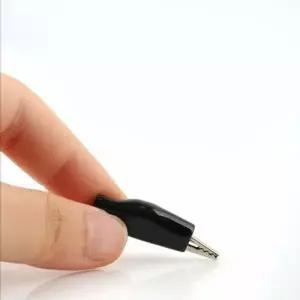 악어 클립 케이블 악어집게 절연 집게 흑색 27mm