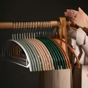 [생활] 옷걸이 곡선 논슬립 미끄럼방지 코팅 10개세트 옷걸이 매장 라운드 나시걸이 어깨뿔방지 업소