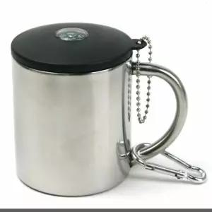 등산용스텐컵 휴대용220ml컵 내열용기 등산컵 이중구조