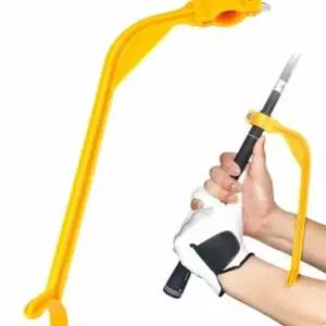 연습가이드 골프 스윙 각도 교정기 노란색