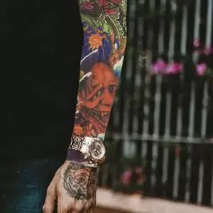 쿨토시 타투 팔토시 악마