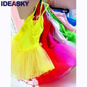 발레 댄스 레오타드 드레스  소녀  체조 코튼 투투 의상 쉬폰