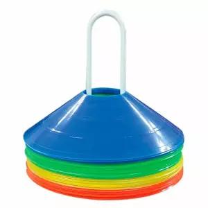 (2in) 40p세트 5cm 축구접시콘 스포츠콘 4색혼합 축구훈련용품 아이워너