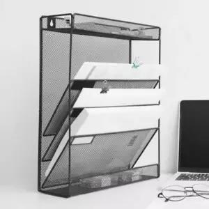 [문구] 오피스 데스크 서류 보관 파티션 걸이 메탈 선반 3단