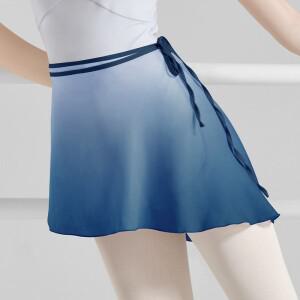 여자 발레 스커트 레이스업 댄스 리리컬 시폰 드레스 그라데이션  배색 댄스호환용