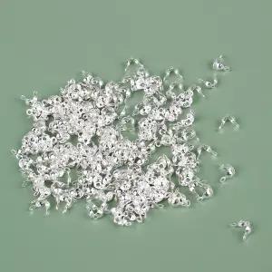 비즈공예부자재 200개입 실버 올챙이캡 키링마감 올