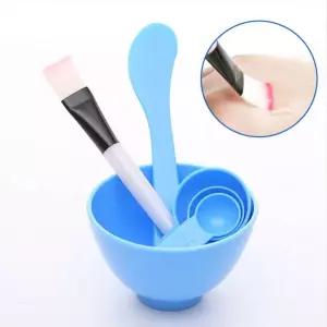 홈케어 피부관리 셀프 모델링 마스크 팩 도구 4종 세트 팩볼 브러쉬 스파츌라