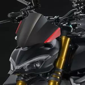 Ducati StreetFighter V2 StreetFighter V4 S 2018-2023 2024 용 오토바이 탄소 섬유 블랙 앞 유리 윈드 스