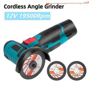 무선 전기 앵글 연마기 리튬 배터리 미니 연마 그라인딩 머신 다이아몬드 커팅 파워 연마기 12V 19500rpm