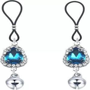 AOAODIMP 티어드롭 니플 링 라인스톤 물방울 인조 체인 올가미 바디 비 피어싱 주얼리 하트 초커 목걸이