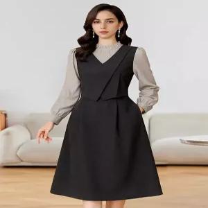 [비바로그][비바로그] 올더 투피스형 배색 원피스