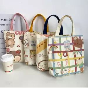 여성 미니 에코백 토트백 캐릭터가방 시장가방 KK723