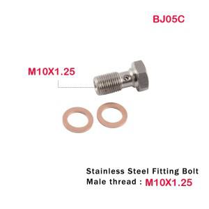 M10x1 AN3 바이크 오토바이 모터 자전거 유압 브레이크 오일 호스 라인 밴조 피팅 스테인레스 스틸